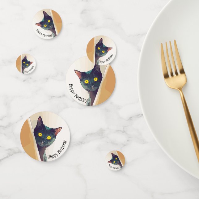 Peeking Kitty Design Table Confetti (Group)