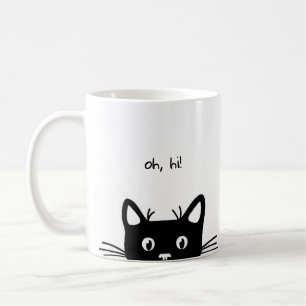 Peeking Kitty Mug
