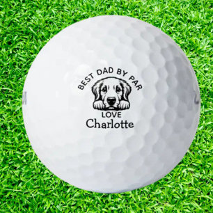 Peeking Labrador Puppy Customise Golf Balls