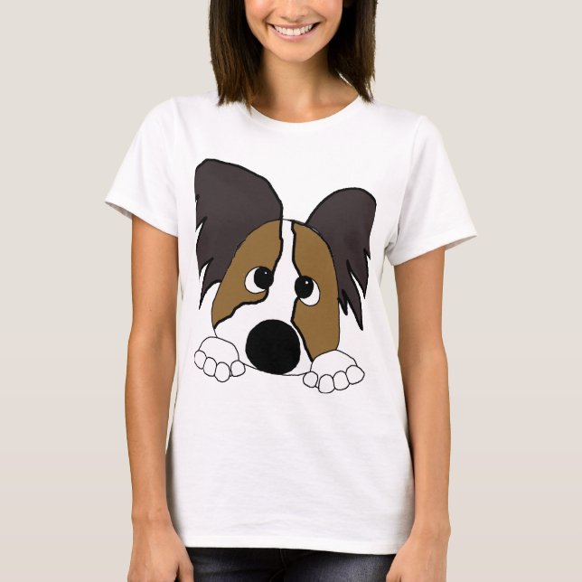 peeking papillon T-Shirt (Front)