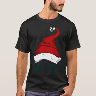 Peeking Pug sketch! Christmas Pug with red Santa H T-Shirt