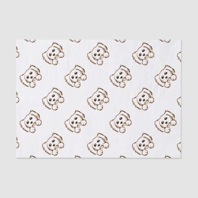 Peeking Puppy Dog Tissue Paper (Front)