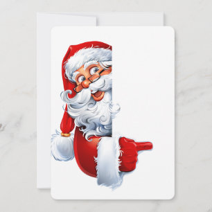 Peeking Santa – Festive Christmas Clipart for Card