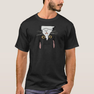 Peeking Tuxedo Cat Lady Cat Mum Cute Tuxedo Cat 1 T-Shirt