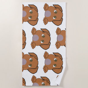 peeking vizsla beach towel