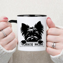 Peeking Yorkie Black Silhouette Yorkie Mum 