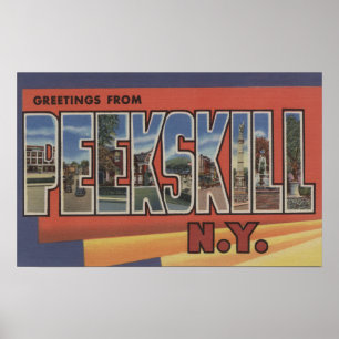 Peekskill, New York - Large Letter Scenes Poster