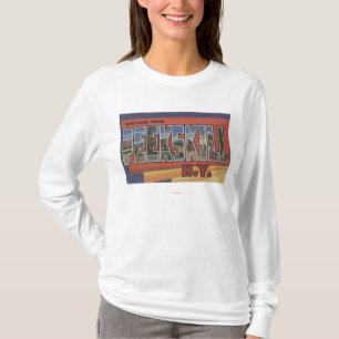 Peekskill, New York - Large Letter Scenes T-Shirt