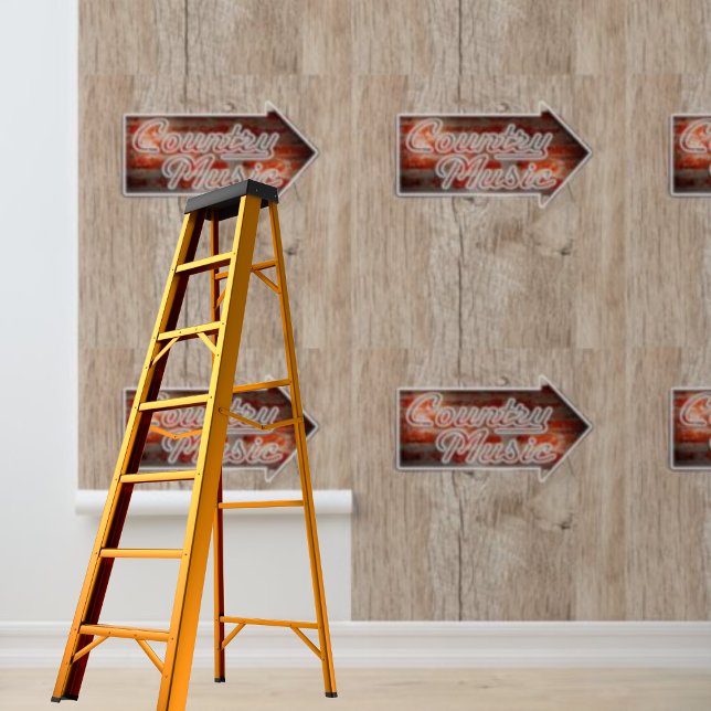 Peel and Stick country music wood sign  Wallpaper (Peel and Stick country music wood sign Wallpaper)