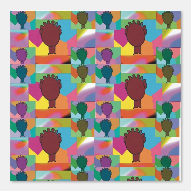 Peel and Stick Wallpaper 3 - Faces (Front)