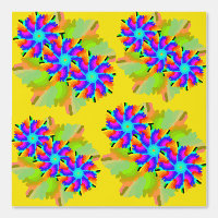 Peel and Stick Wallpaper 4 - Yellow and Flowers