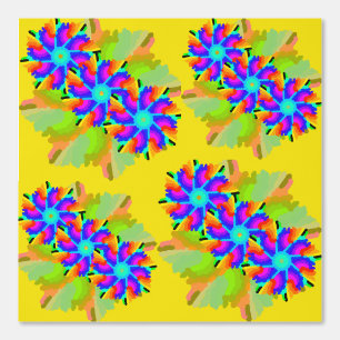 Peel and Stick Wallpaper 4 - Yellow and Flowers