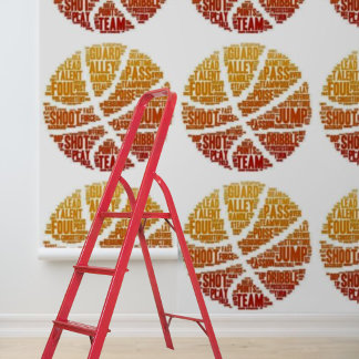 Peel and stick wallpaper Basketball graphic