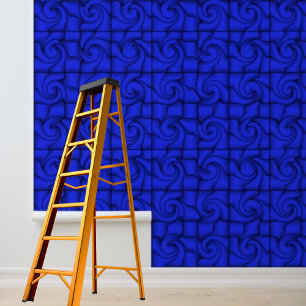 Peel and Stick Wallpaper Blue Graphic Pattern
