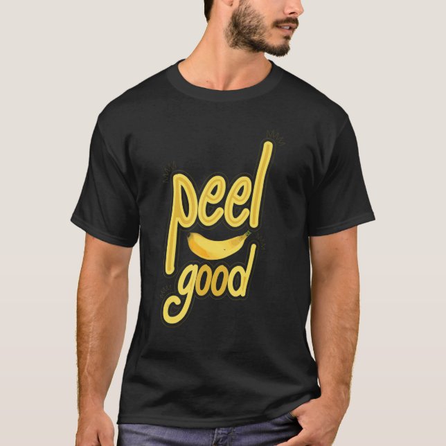 Peel Good  Women Banana Yellow Fruit Love 1 T-Shirt (Front)