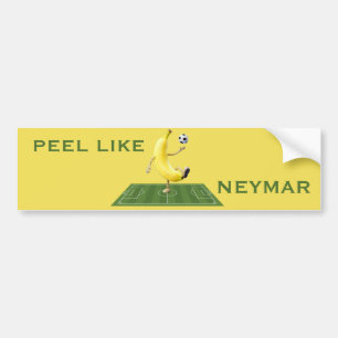 Peel Like a Champion Funny Banana Soccer Custom Bumper Sticker
