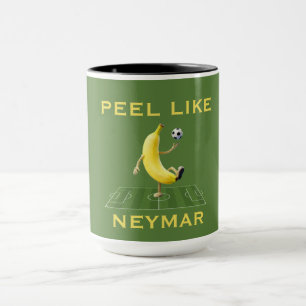 Peel Like a Champion Funny Banana Soccer Custom Mug