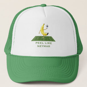 Peel Like a Champion Funny Banana Soccer Custom Trucker Hat