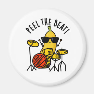 Peel The Beat Cute Banana Drummer Pun Magnet