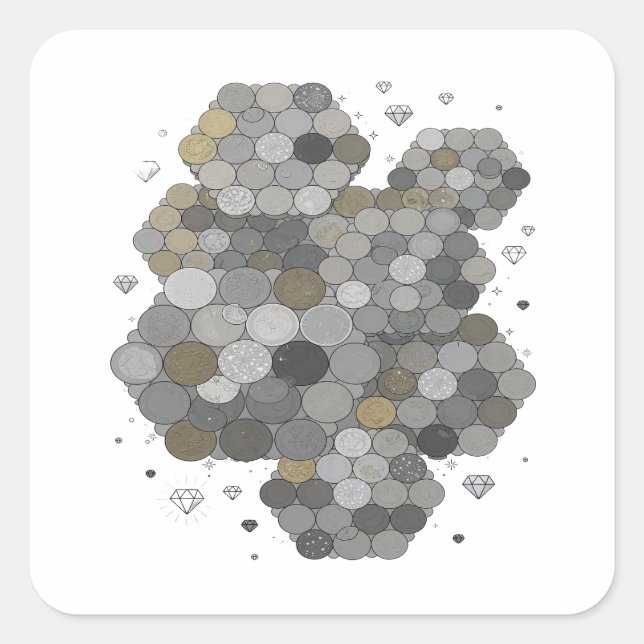 Peelable Grey Abstract Gift Sticker (Front)