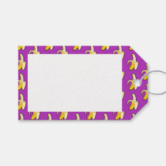 Peeled Yellow Banana Pixel Art Pattern Gift Tags