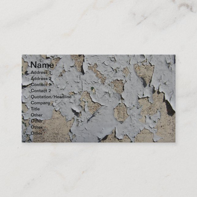 Peeling Blue Paint Business Card (Front)