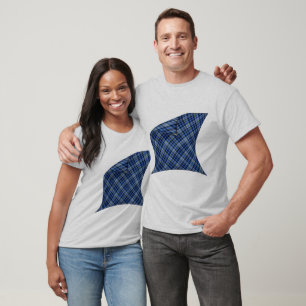Peeling Blue Plaid T-Shirt