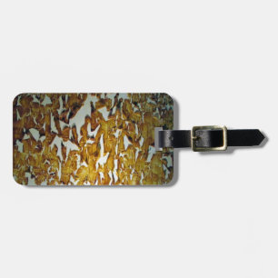 peeling luggage tag