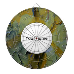 Peeling paint dartboard