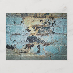 Peeling Paint on Brick Wall Texture Postcard