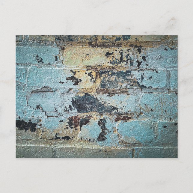 Peeling Paint on Brick Wall Texture Postcard (Front)