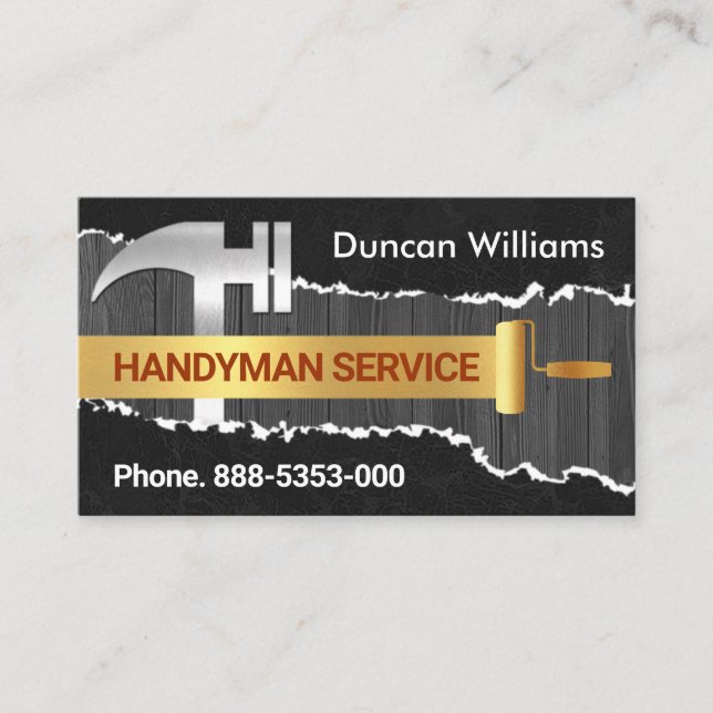 Peeling Paint On Old Timber Remodeling Business Card (Front)