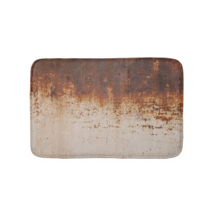 Peeling paint, rusty wall texture. bath mat