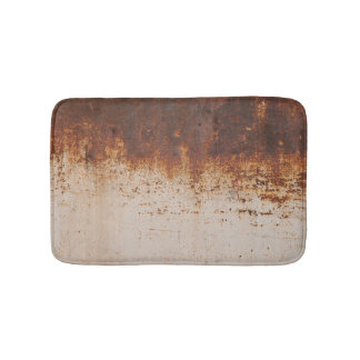 Peeling paint, rusty wall texture. bath mat