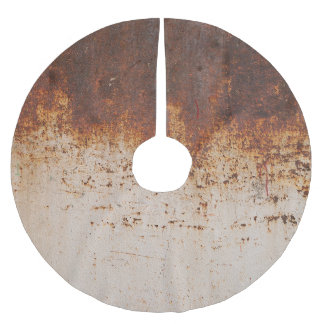 Peeling paint, rusty wall texture. brushed polyester tree skirt