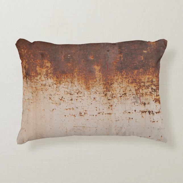 Peeling paint, rusty wall texture. decorative cushion (Front)