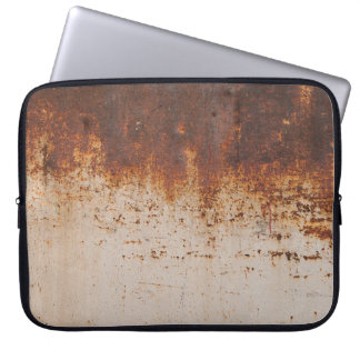 Peeling paint, rusty wall texture. laptop sleeve