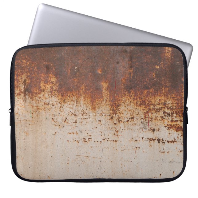 Peeling paint, rusty wall texture. laptop sleeve (Front)