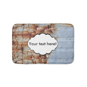 Peeling paint texture bath mat