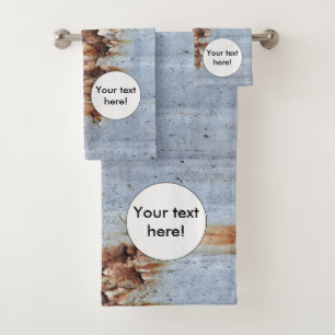 Peeling paint texture bath towel set