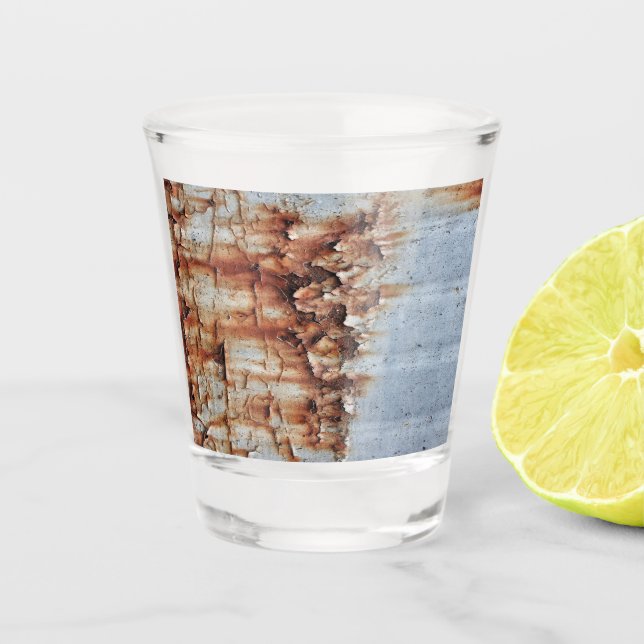 Peeling paint texture shot glass (Front)