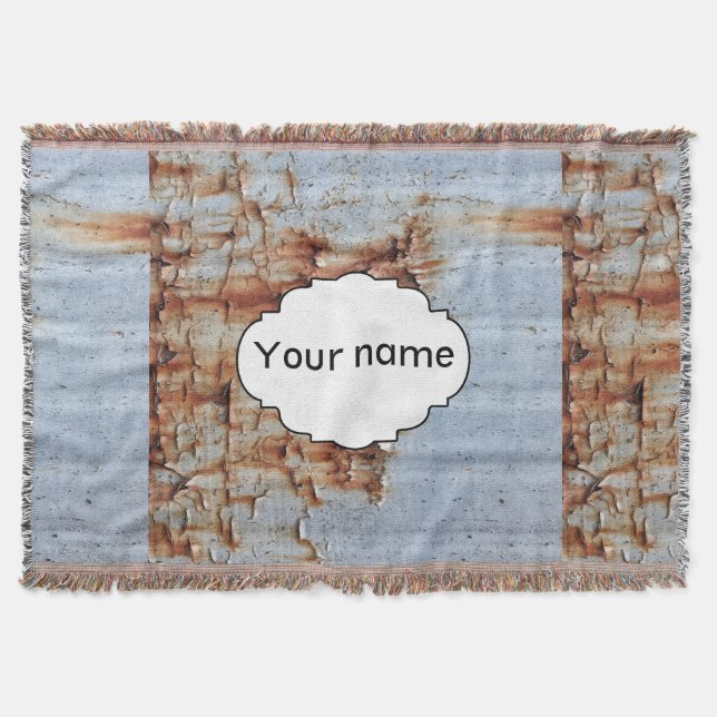Peeling paint texture throw blanket (Front)