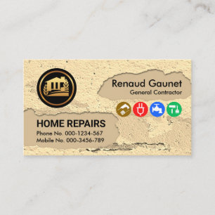 Peeling Plaster Paint Handyman Business Card
