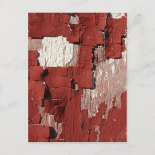 Peeling Red Barn Paint Postcard