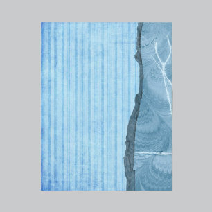 Peeling Striped Blue Scrapbook Paper