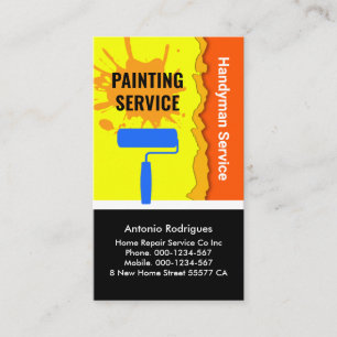 Peeling Wall Paint Handyman Business Card