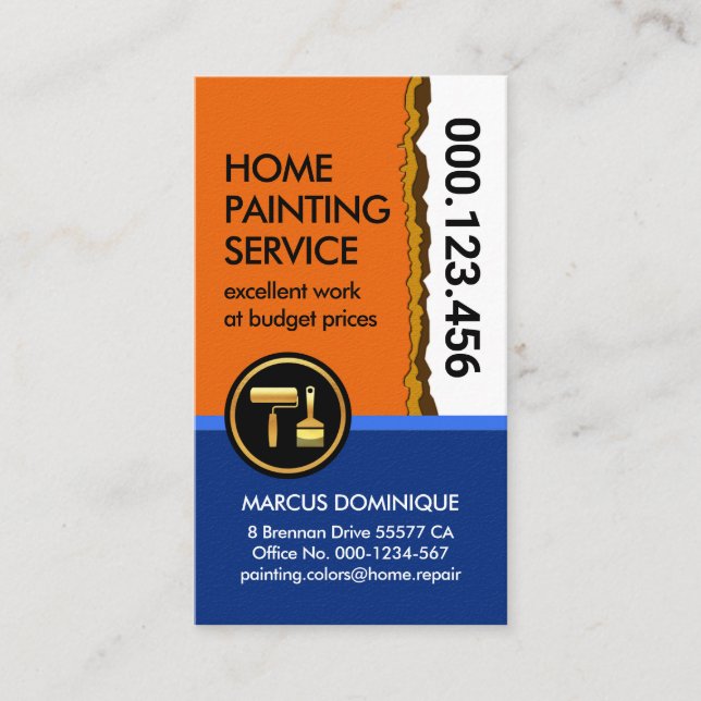 Peeling Wall Paint Remodeling Business Card (Front)