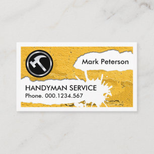 Peeling Wall Paint Splatter Home Repair  Business Card