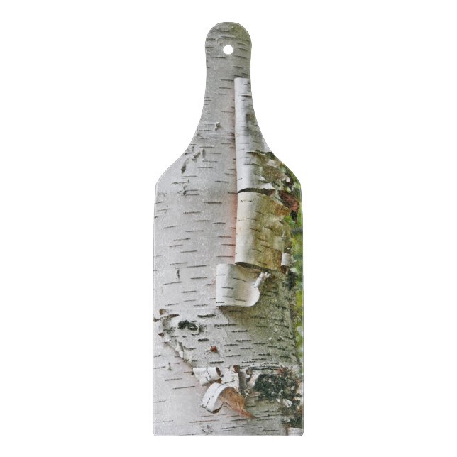 "PEELING WHITE TREE BARK" (PHOTOG) CUTTING BOARD (Front)