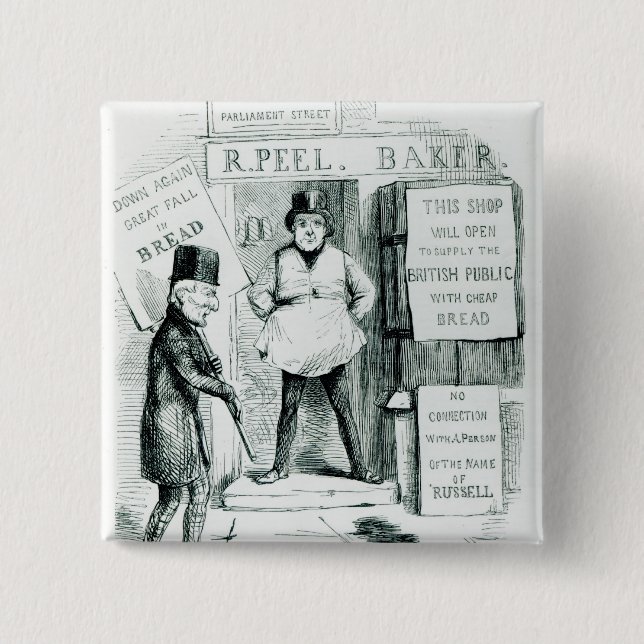 Peel's Cheap Bread Shop 15 Cm Square Badge (Front)